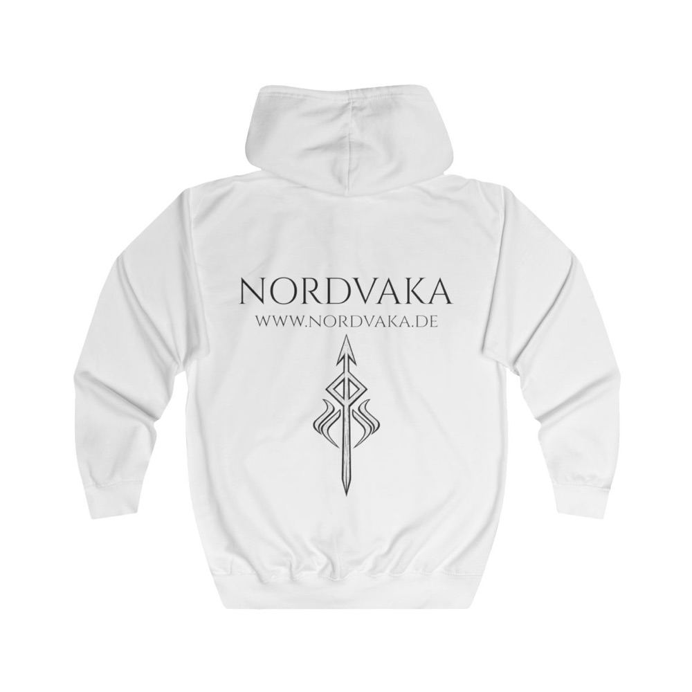 Zip-Hoodie mit NORDVAKA Backprint, Rückseite